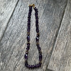 Worthington Deep Purple Beaded Necklace